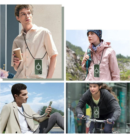 TECH-PROTECT FLEXAIR CHAIN MAGSAFE IPHONE 15 PRO BLACK & BEIGE 