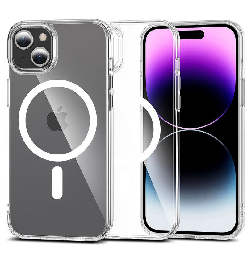 TECH-PROTECT FLEXAIR HYBRID MAGSAFE IPHONE 15 CLEAR  TECH-PROTECT FLEXAIR HYBRID MAGSAFE IPHONE 15 CLEAR