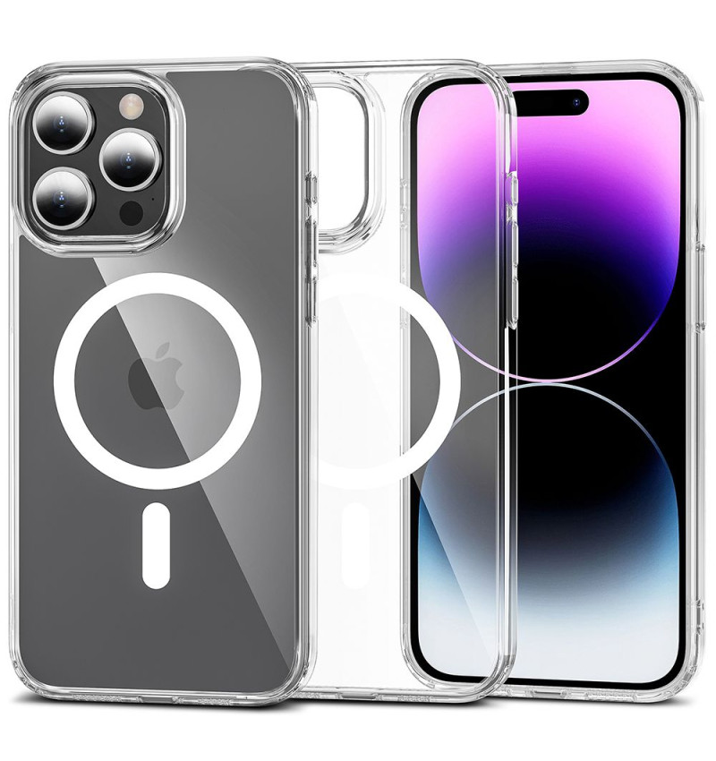 TECH-PROTECT FLEXAIR HYBRID MAGSAFE IPHONE 15 PRO MAX CLEAR  TECH-PROTECT FLEXAIR HYBRID MAGSAFE IPHONE 15 PRO MAX CLEAR