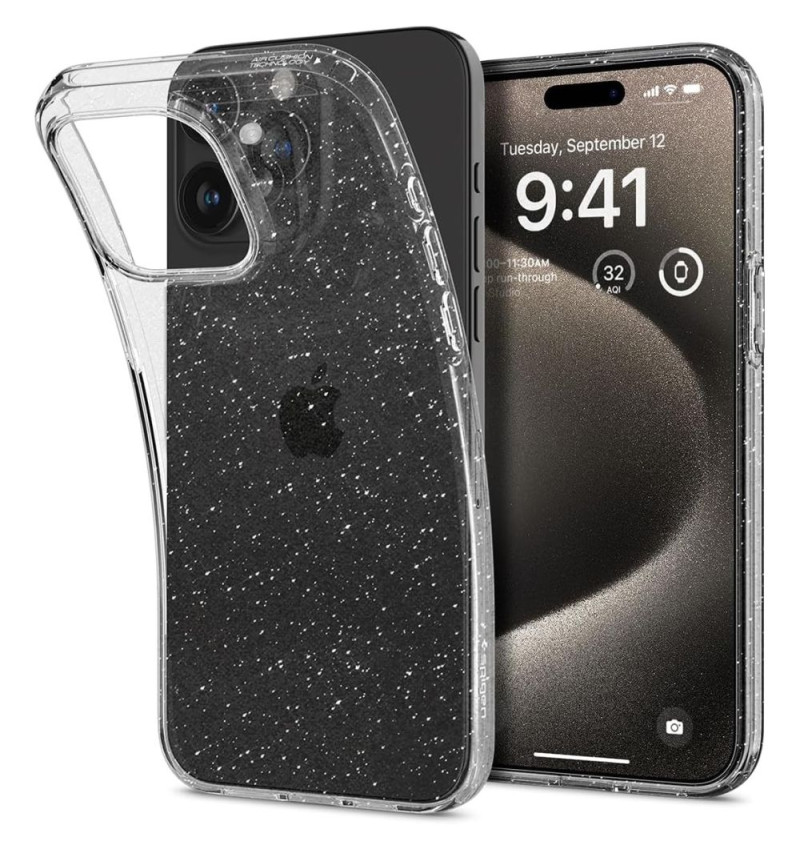 SPIGEN LIQUID CRYSTAL IPHONE 15 PRO MAX GLITTER CRYSTAL  SPIGEN LIQUID CRYSTAL IPHONE 15 PRO MAX GLITTER CRYSTAL