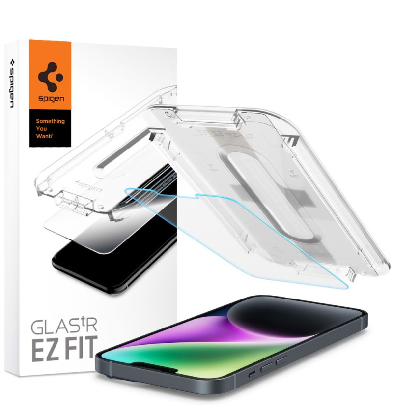 SZKŁO HARTOWANE SPIGEN GLAS.TR ”EZ FIT” IPHONE 13 / 13 PRO / 14 / 16E CLEAR  SZKŁO HARTOWANE SPIGEN GLAS.TR ”EZ FIT” IPHONE 13 / 13 PRO / 14 / 16E CLEAR
