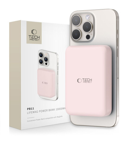 TECH-PROTECT PB11 LIFEMAG MAGSAFE POWER BANK 10000MAH PINK 