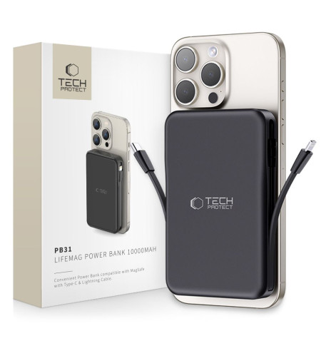 TECH-PROTECT PB31 LIFEMAG MAGSAFE POWER BANK 10000MAH BLACK 