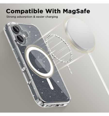 TECH-PROTECT FLEXAIR HYBRID MAGSAFE IPHONE 16 GLITTER 
