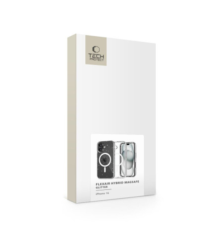 TECH-PROTECT FLEXAIR HYBRID MAGSAFE IPHONE 16 GLITTER 