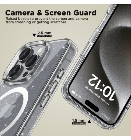 TECH-PROTECT FLEXAIR HYBRID MAGSAFE IPHONE 16 PRO GLITTER 