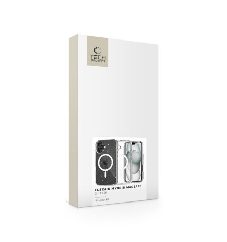 TECH-PROTECT FLEXAIR HYBRID MAGSAFE IPHONE 16 GLITTER 