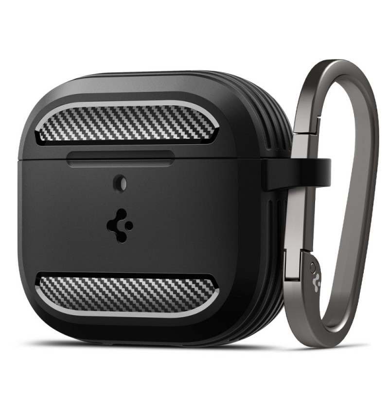 SPIGEN RUGGED ARMOR APPLE AIRPODS 4 MATTE BLACK  SPIGEN RUGGED ARMOR APPLE AIRPODS 4 MATTE BLACK