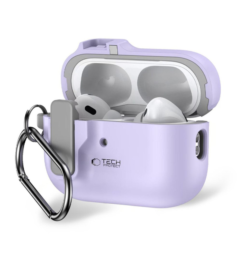 TECH-PROTECT SLIM HOOK APPLE AIRPODS PRO 1 / 2 LAVENDER  TECH-PROTECT SLIM HOOK APPLE AIRPODS PRO 1 / 2 LAVENDER