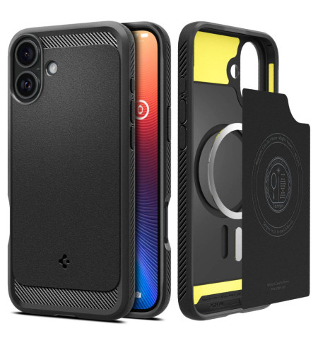 SPIGEN RUGGED ARMOR MAG MAGSAFE IPHONE 16 PLUS MATTE BLACK