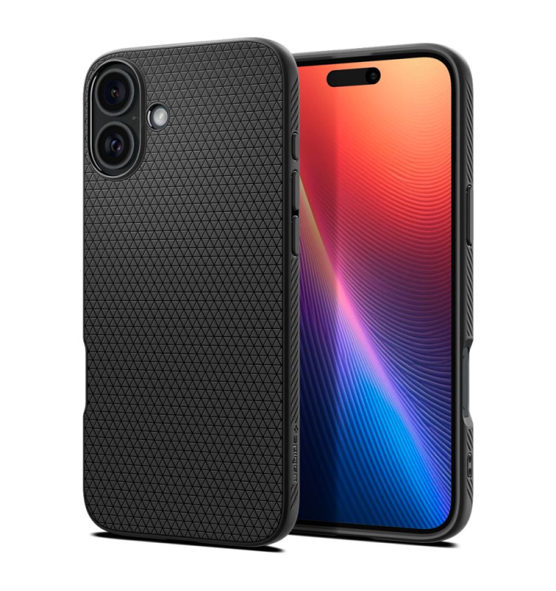 SPIGEN LIQUID AIR IPHONE 16 PLUS MATTE BLACK  SPIGEN LIQUID AIR IPHONE 16 PLUS MATTE BLACK