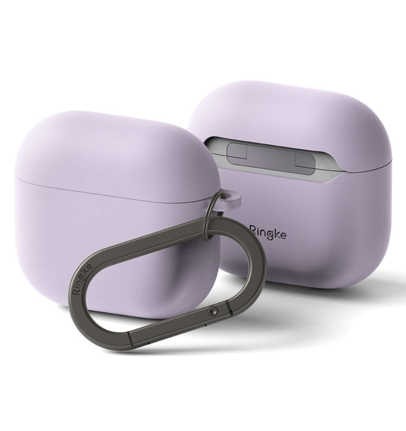 RINGKE SILICONE APPLE AIRPODS 4 LIGHT PURPLE  RINGKE SILICONE APPLE AIRPODS 4 LIGHT PURPLE