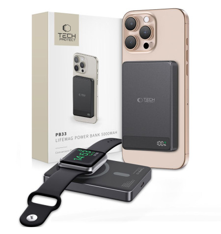 TECH-PROTECT PB33 LIFEMAG MAGSAFE POWER BANK 5000MAH BLACK 