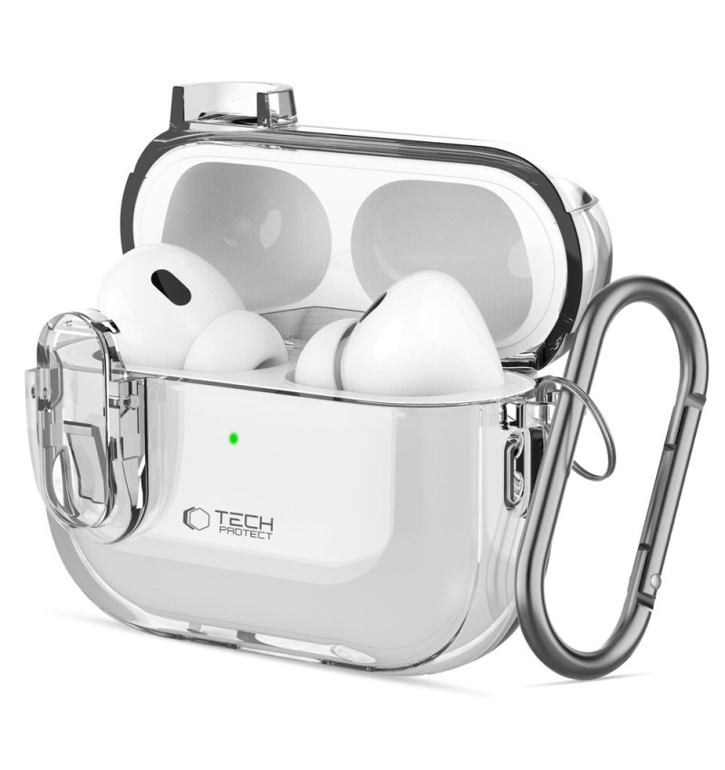 TECH-PROTECT SLIM HOOK APPLE AIRPODS PRO 1 / 2 CLEAR  TECH-PROTECT SLIM HOOK APPLE AIRPODS PRO 1 / 2 CLEAR