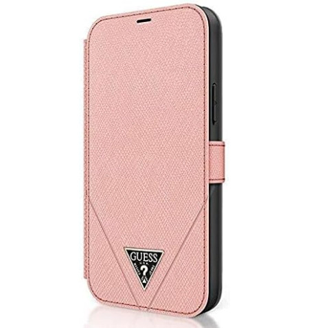 GUESS Booktype Etui z klapką do iPhone 12 Pro Max (różowe) 