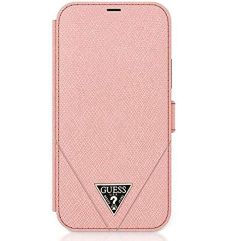 GUESS Booktype Etui z klapką do iPhone 12 Pro Max (różowe) 