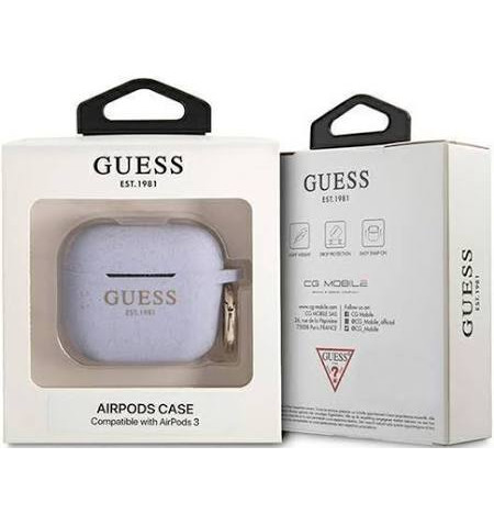 GUESS silikonowe etui na AirPods 3 gen. (fiolet) 