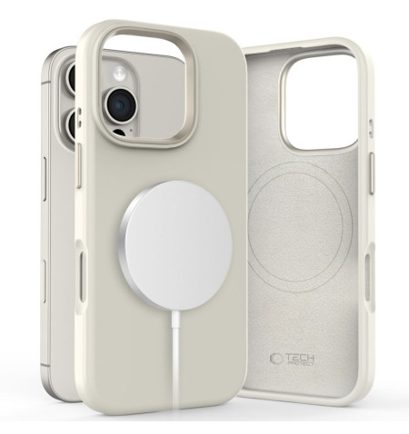 TECH-PROTECT SILICONE PURE MAGSAFE IPHONE 16 PRO COSMIC LATTE 