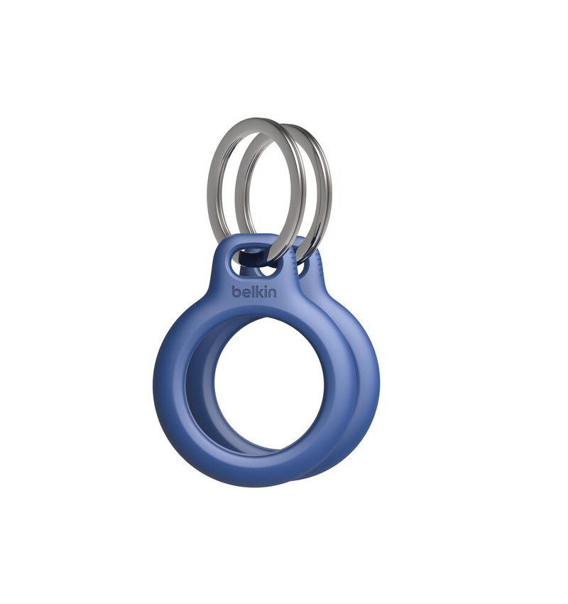 Belkin Secure AirTag Holder Keychain 2 Pack Blue  Belkin Secure AirTag Holder Keychain 2 Pack Blue