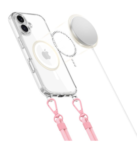 TECH-PROTECT FLEXAIR CHAIN MAGSAFE IPHONE 16 GREY & PINK 