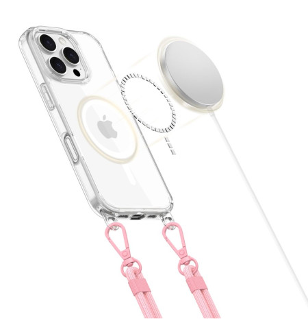 TECH-PROTECT FLEXAIR CHAIN MAGSAFE IPHONE 16 PRO MAX GREY & PINK 
