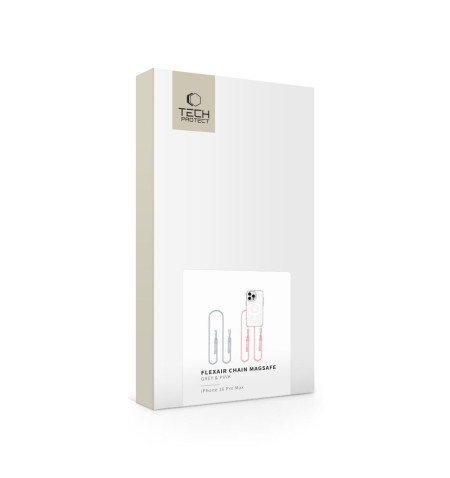 TECH-PROTECT FLEXAIR CHAIN MAGSAFE IPHONE 16 PRO MAX GREY & PINK 