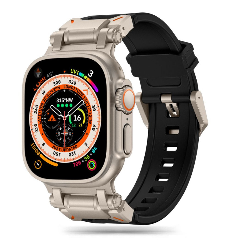 TECH-PROTECT DELTA PRO APPLE WATCH 8 / 9 / 10 / 11 / SE / ULTRA (44 / 45 / 46 / 49 MM) BLACK/TITANIUM  TECH-PROTECT DELTA PRO APPLE WATCH 8 / 9 / 10 / 11 / SE / ULTRA (44 / 45 / 46 / 49 MM) BLACK/TITANIUM