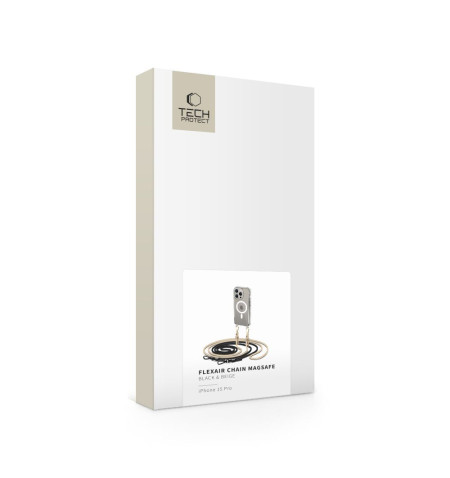 TECH-PROTECT FLEXAIR CHAIN MAGSAFE IPHONE 15 PRO BLACK & BEIGE 