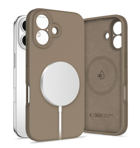 TECH-PROTECT LIQUID SILICONE MAGSAFE IPHONE 16 CHOCOLATE BROWN 