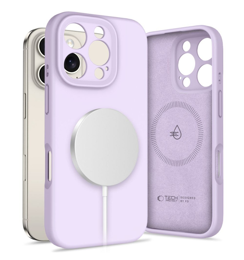 TECH-PROTECT LIQUID SILICONE MAGSAFE IPHONE 16 PRO MAX MAUVE  TECH-PROTECT LIQUID SILICONE MAGSAFE IPHONE 16 PRO MAX MAUVE