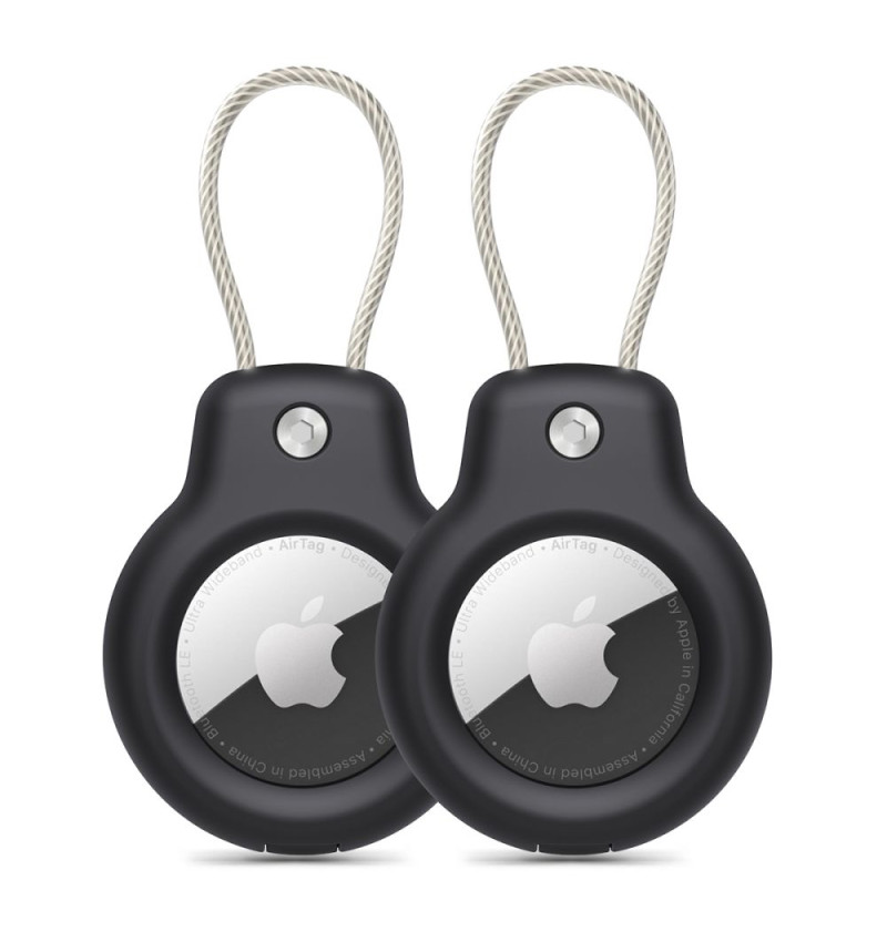 TECH-PROTECT ROUGH VEIN 2-PACK APPLE AIRTAG 1 / 2 BLACK  TECH-PROTECT ROUGH VEIN 2-PACK APPLE AIRTAG 1 / 2 BLACK