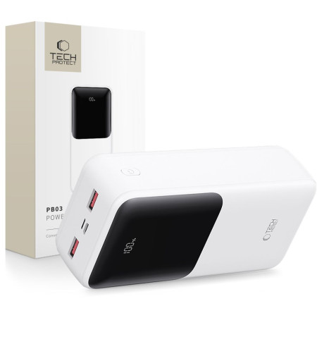 TECH-PROTECT PB03 POWER BANK 30000MAH 22.5W WHITE 
