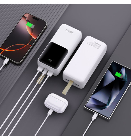 TECH-PROTECT PB03 POWER BANK 30000MAH 22.5W WHITE 