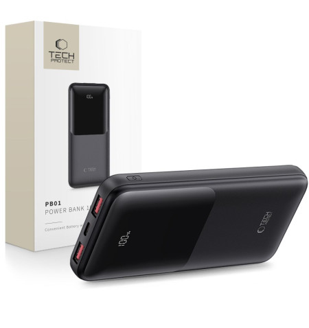 TECH-PROTECT PB01 POWER BANK 10000MAH 22.5W BLACK 