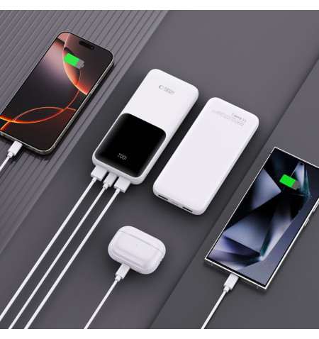 TECH-PROTECT PB01 POWER BANK 10000MAH 22.5W WHITE 