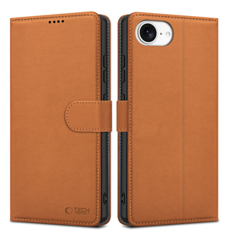 TECH-PROTECT WALLET IPHONE 16E SADDLE BROWN