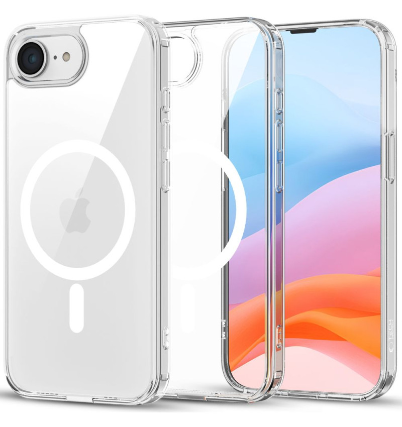 TECH-PROTECT FLEXAIR HYBRID MAGSAFE IPHONE 16E CLEAR  TECH-PROTECT FLEXAIR HYBRID MAGSAFE IPHONE 16E CLEAR