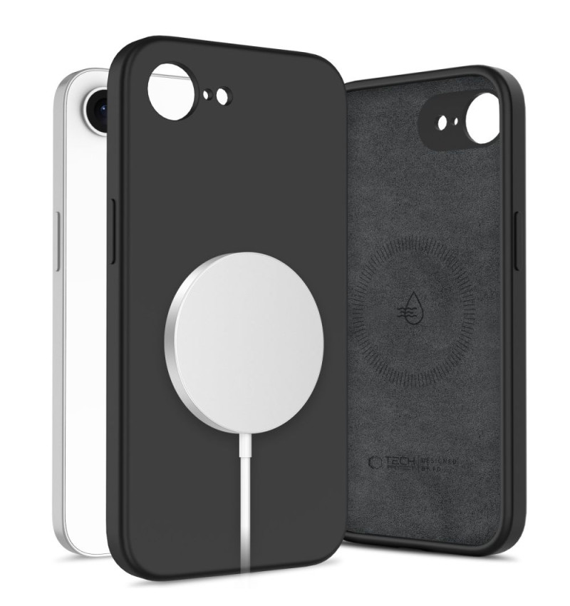 TECH-PROTECT LIQUID SILICONE MAGSAFE IPHONE 16E BLACK  TECH-PROTECT LIQUID SILICONE MAGSAFE IPHONE 16E BLACK