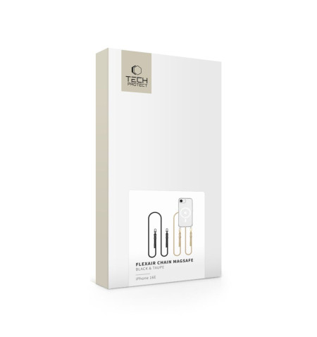 TECH-PROTECT FLEXAIR CHAIN MAGSAFE IPHONE 16E BLACK & TAUPE 