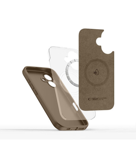 TECH-PROTECT LIQUID SILICONE MAGSAFE IPHONE 16E CHOCOLATE BROWN 