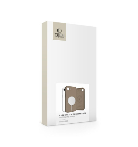 TECH-PROTECT LIQUID SILICONE MAGSAFE IPHONE 16E CHOCOLATE BROWN 