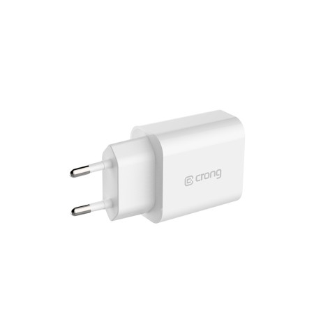 Crong USB-C Travel Charger – Ładowarka sieciowa USB-C Power Delivery 20W (biały) 