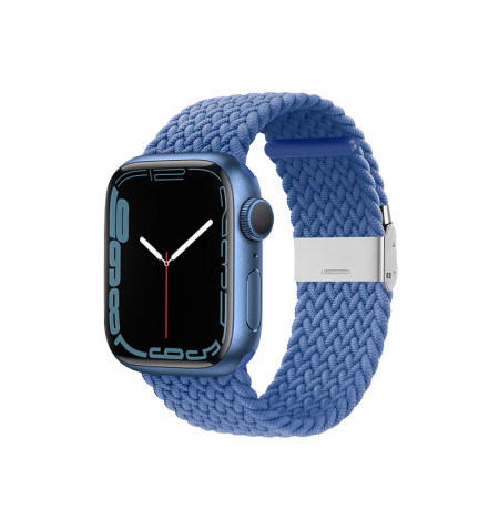 Crong Wave Band – Pleciony pasek do Apple Watch 38/40/41/42 mm (niebieski)