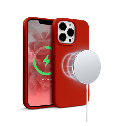Crong Color Cover Magnetic - Etui iPhone 13 Pro Max MagSafe (czerwony)