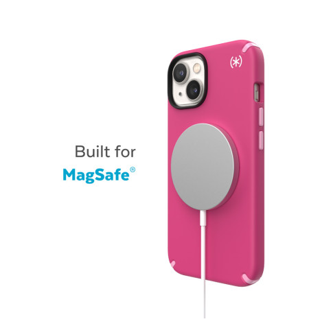 Speck Presidio2 Pro MagSafe - Antybakteryjne etui iPhone 15 Plus / 14 Plus (Digitalpink / Blossompink / White)