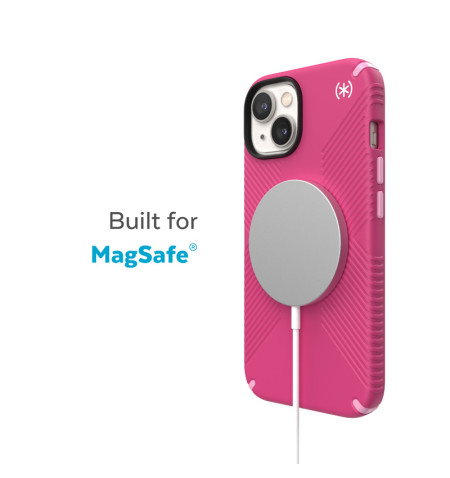 Speck Presidio2 Grip MagSafe - Antypoślizgowe etui iPhone 14 Plus (Digitalpink / Blossompink / White)