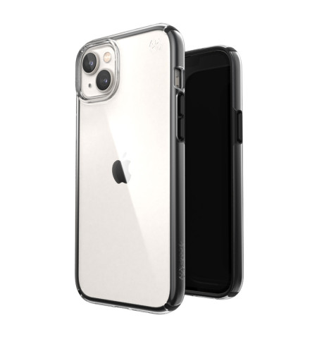 Speck Presidio Perfect-Clear with Impact Geometry - Etui iPhone 15 Plus / 14 Plus z powłoką MICROBAN (Clear / Black)