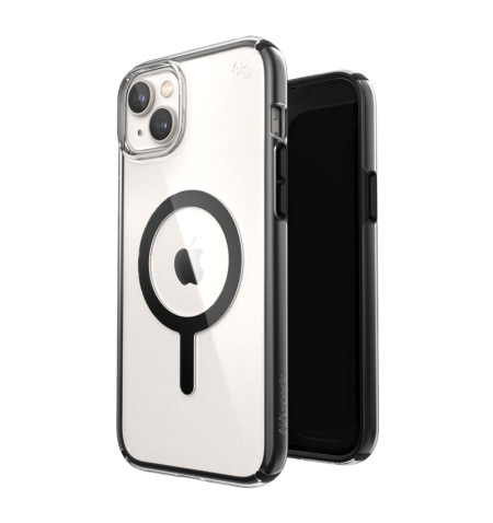 Speck Presidio Perfect-Clear with Impact Geometry + MagSafe - Etui iPhone 15 Plus / 14 Plus z powłoką MICROBAN (Clear / Black)