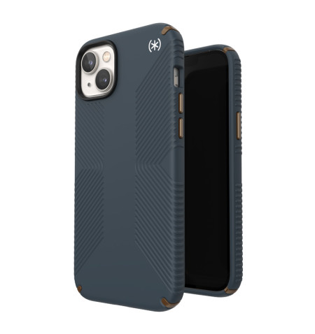 Speck Presidio2 Grip - Antypoślizgowe etui iPhone 15 Plus / 14 Plus (Charcoal / Cool Bronze / Slate)