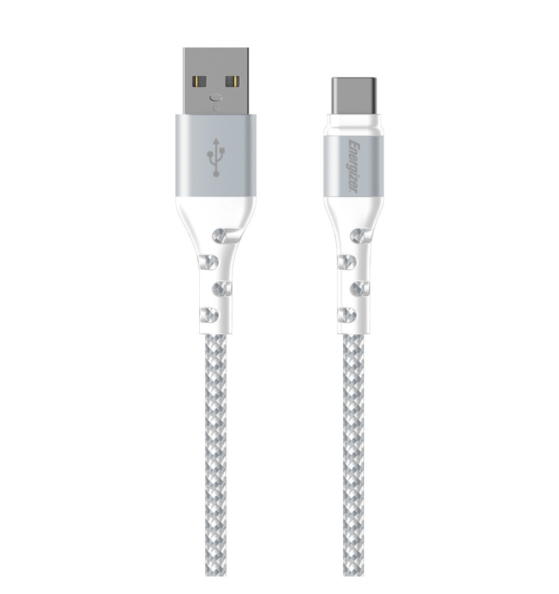 Energizer Ultimate - Kabel połączeniowy USB-A do USB-C 2m (Biały)  Energizer Ultimate - Kabel połączeniowy USB-A do USB-C 2m (Biały)
